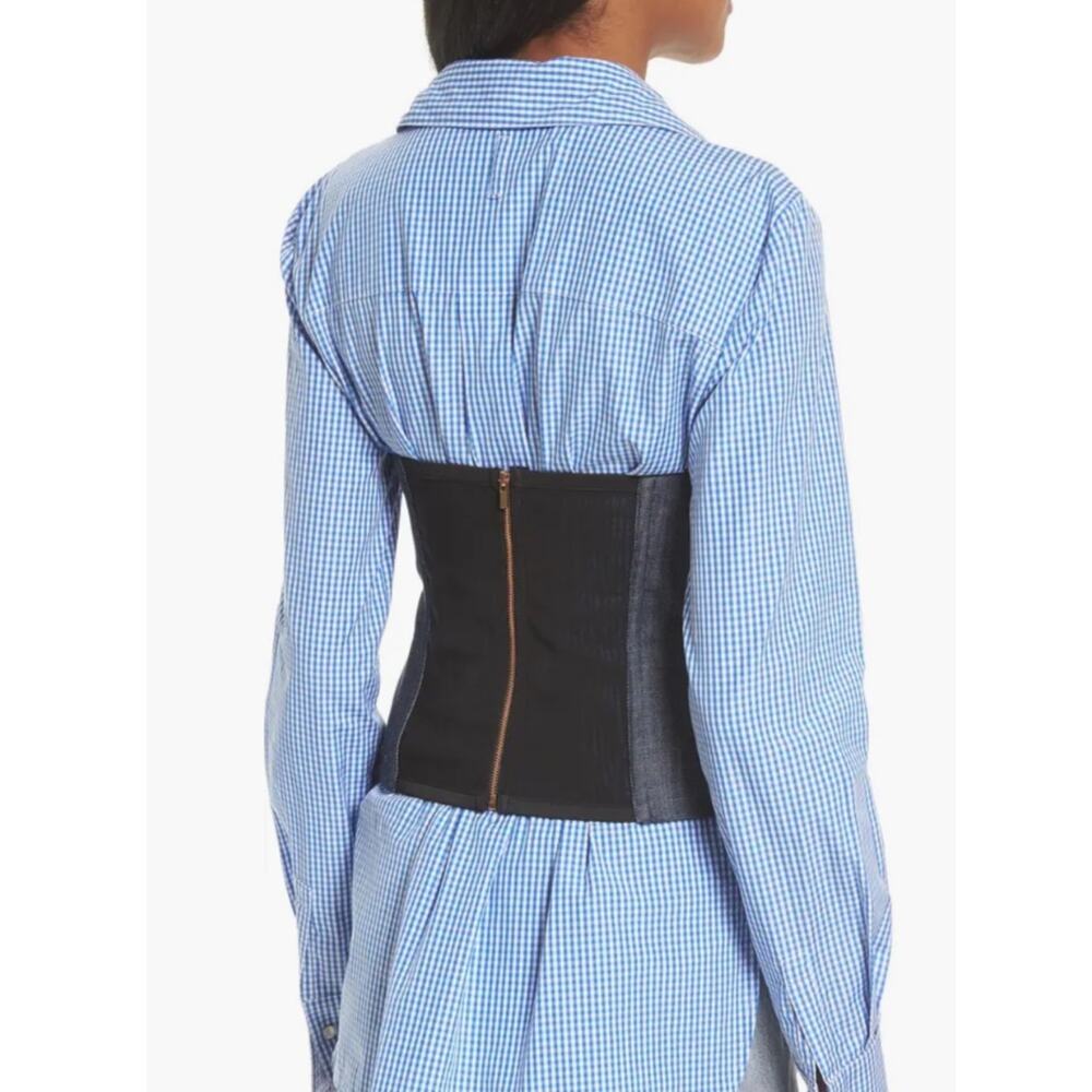 Tibi Marine raw denim corset 0 - Picture 3 of 8